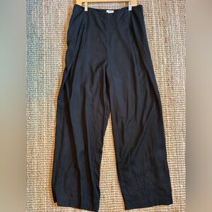 Women’s Jason Wu Wide Leg single pleat black pant size 10